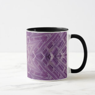 3A Unique Colorful Purple White Star Mandala Mug