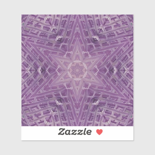 3A Unique Colourful Purple White Star Mandala (Sheet)