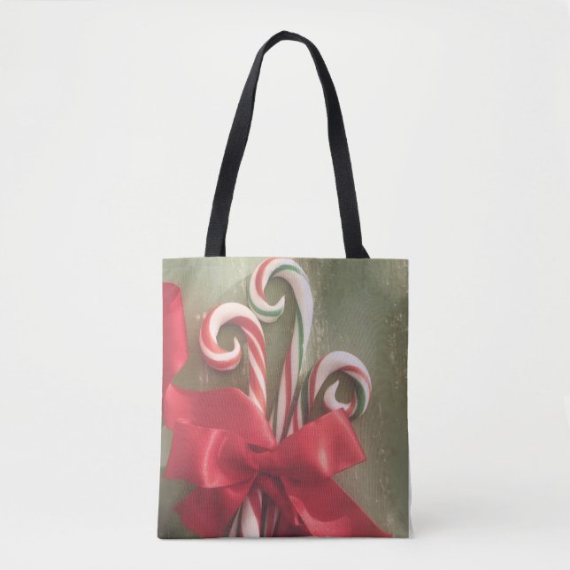 3Candy Canes Tote Bag (Front)