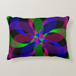 3D 2D Geometric Hybrid Accent Pillow