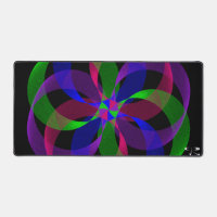 3D 2D Hybrid Geometric Mouse Pad Mat