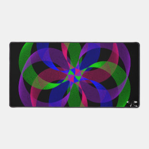 3D 2D Hybrid Geometric Mouse Pad Mat