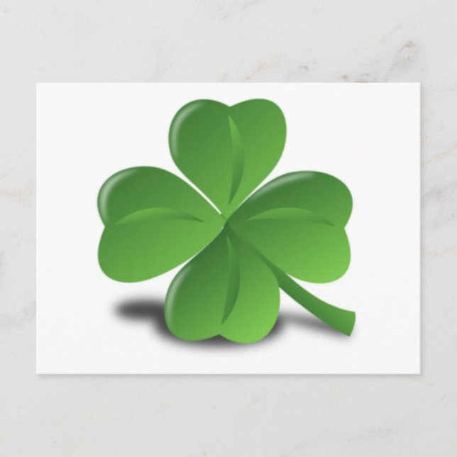 3D 4 Leaf Clover Postcard (Front)
