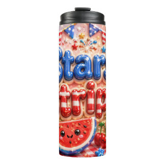 3D-4th-of-July-Usa Thermal Tumbler