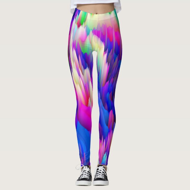 3D Abstract Art 14-21 Image Options Leggings (Front)