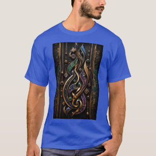 3D Abstract Calligraphy with Precious Gemstones T-Shirt
