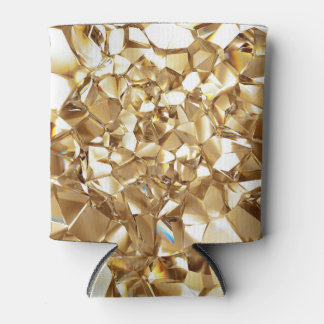 3D abstract crystal gold texture. Can Cooler