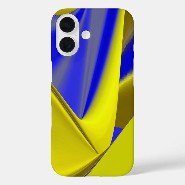 3D Abstract in Gold Yellow Blue Green Case-Mate iPhone Case (Back)