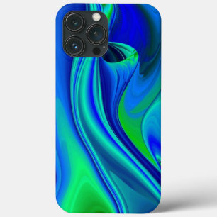 3D Abstract in green blue purple iPhone 13 Pro Max Case