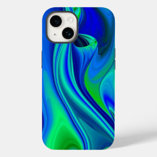 3D Abstract in green blue purple Case-Mate iPhone 14 Case