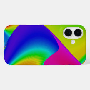 3D Abstract Rainbow Art iPhone 16 Case