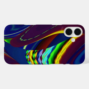 3D Abstract Rainbow Art iPhone 16 Plus Case