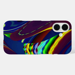 3D Abstract Rainbow Art iPhone 16 Case