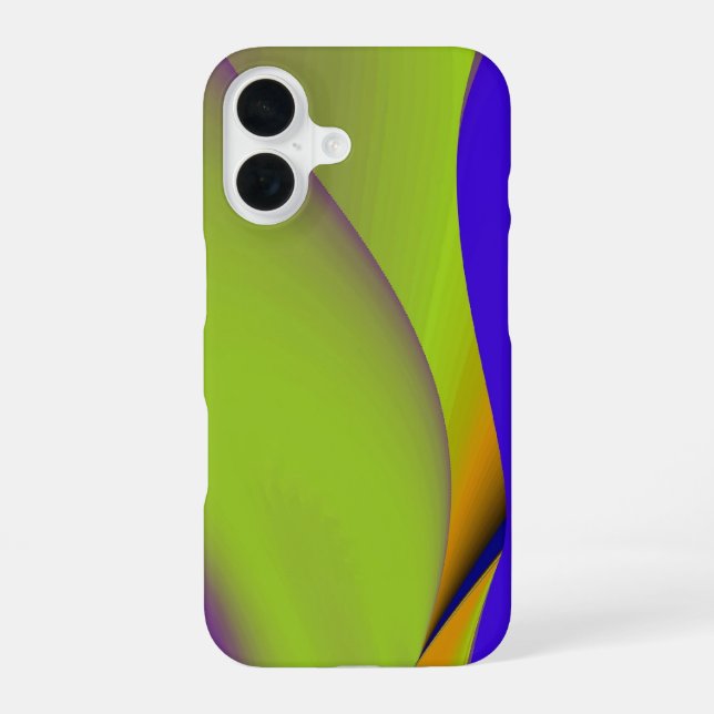 3D Abstract Rainbow Art iPhone 16 Case (Back)