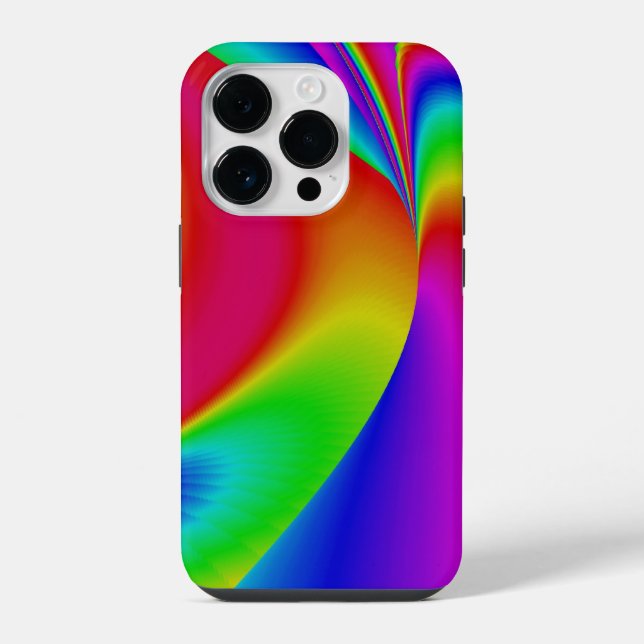 3D Abstract Rainbow Art iPhone Case (Back)