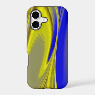 3D Abstract Rainbowart in Gold Yellow Blue
