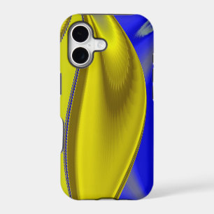 3D Abstract Rainbowart in Gold Yellow Blue