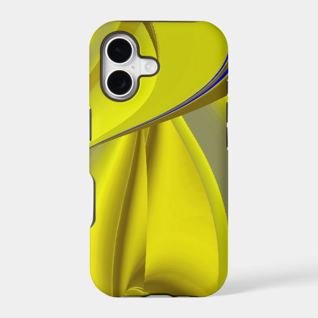 3D Abstract Rainbowart in Gold Yellow Blue (Back)