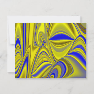 3D Abstract Rainbowart in Gold Yellow Blue