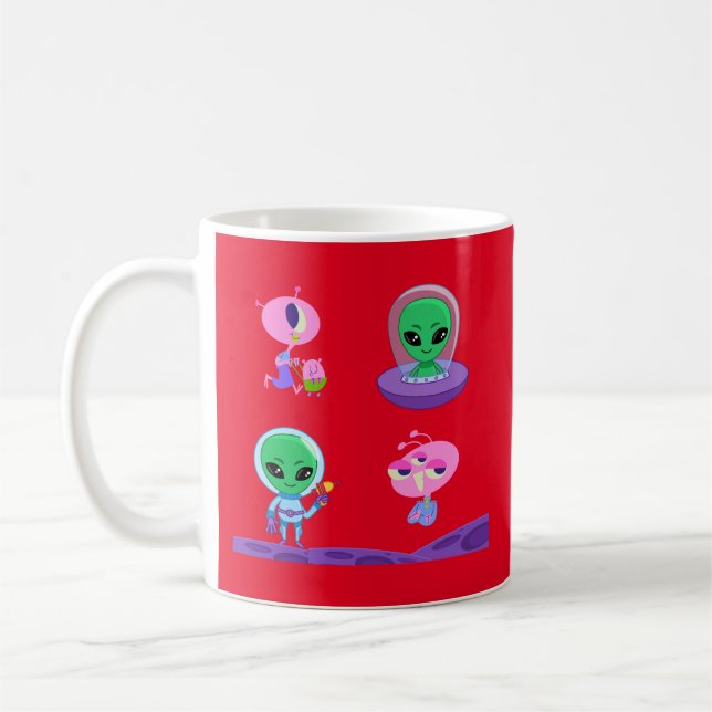3D Alien Character Design  Coffee Mug (Left)