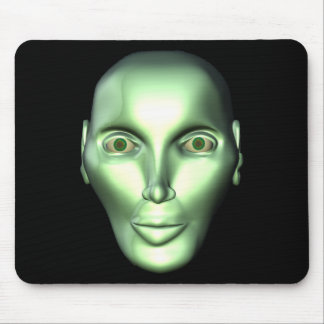 3D Alien Head Extraterrestrial Being Mousepad