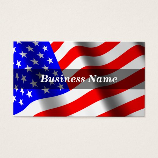 american flag business card