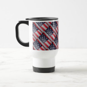 3D American Flag Travel Mug