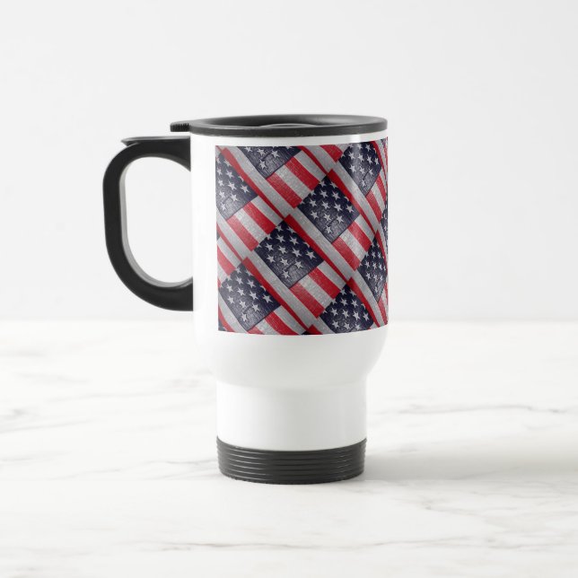 3D American Flag Travel Mug (Left)