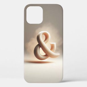 3D Ampersand Symbol - Beige & Neutral Phone Case