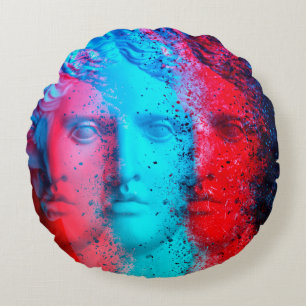 3d anaglyph effect. Covid-mutants. David Apollo. G Round Cushion