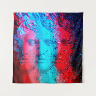3d anaglyph effect. Covid-mutants. David Apollo. G Tapestry