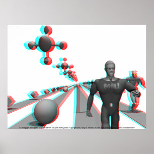 3D Anaglyph: Spaceport Poster