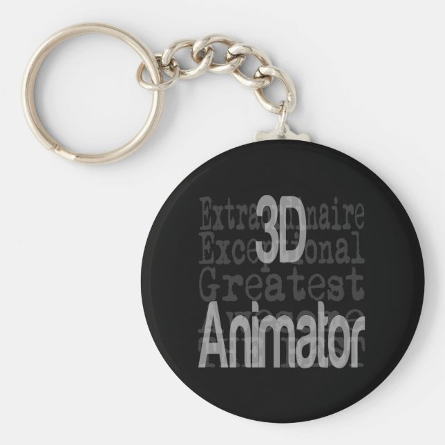 3D Animator Extraordinaire Key Ring (Front)