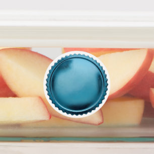 3D Aqua Blue Foil Seal Starburst Award Medal