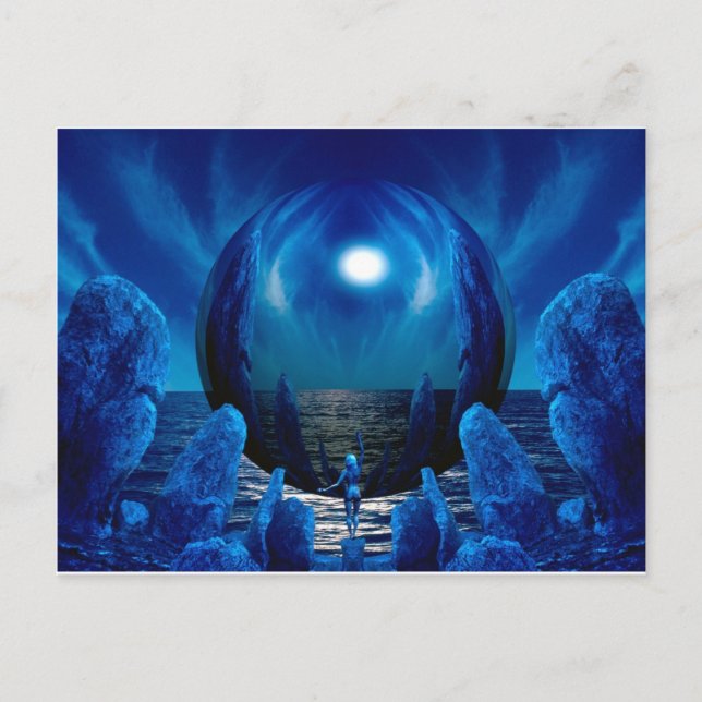 3d art blue wonder postcard (Front)