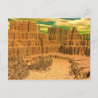 3d art canyon caress postcard