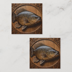 3D Australian Murray Cod Textured Print, Square Business Card