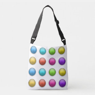 3D Balls Buttons Funny Joke Trick Girl Woman Crossbody Bag