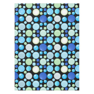 3D Balls Pattern.01.b Black BG Tablecloth