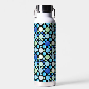 3D Balls Pattern.01.b Black BG Water Bottle