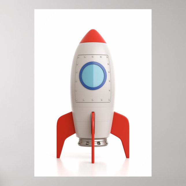 3D big cartoon spaceship Poster (Front)