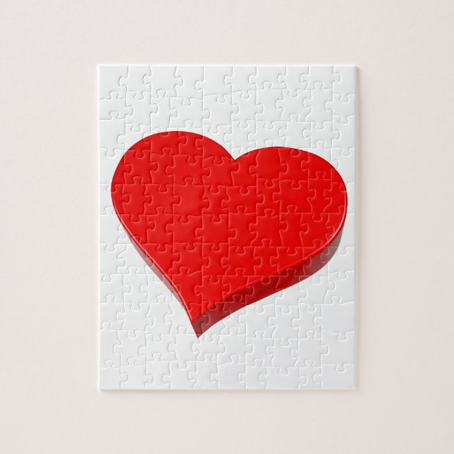 3D Big Red Heart Jigsaw Puzzle (Vertical)