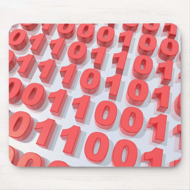 3D binary code Mouse Mat (Front)