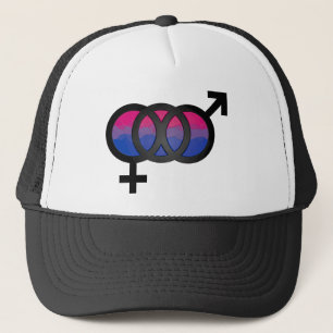 3D Bisexual Symbol Trucker Hat