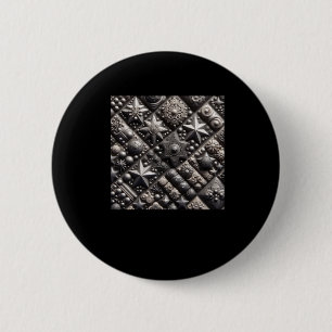 3d Black Pattern Sticker 6 Cm Round Badge