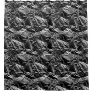 3d Black Rough Texture Paper Pattern Design Shower Curtain