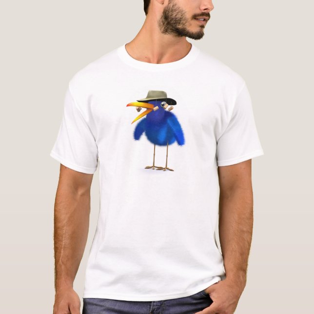 3d Blue Bird Australian T-Shirt (Front)