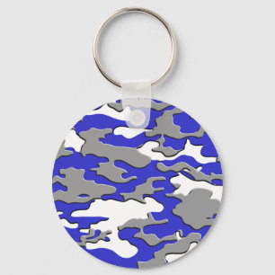 3d blue camo key ring