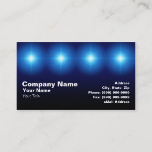 3D Blue Lights Business Card
