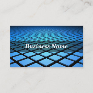 3D Blue Tiles Background Business Card